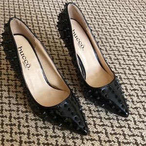 Black Studded Pumps Size 6.5